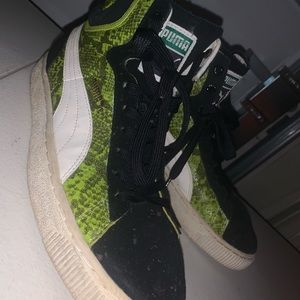 Puma green snake skin mid tops 8.5 in men